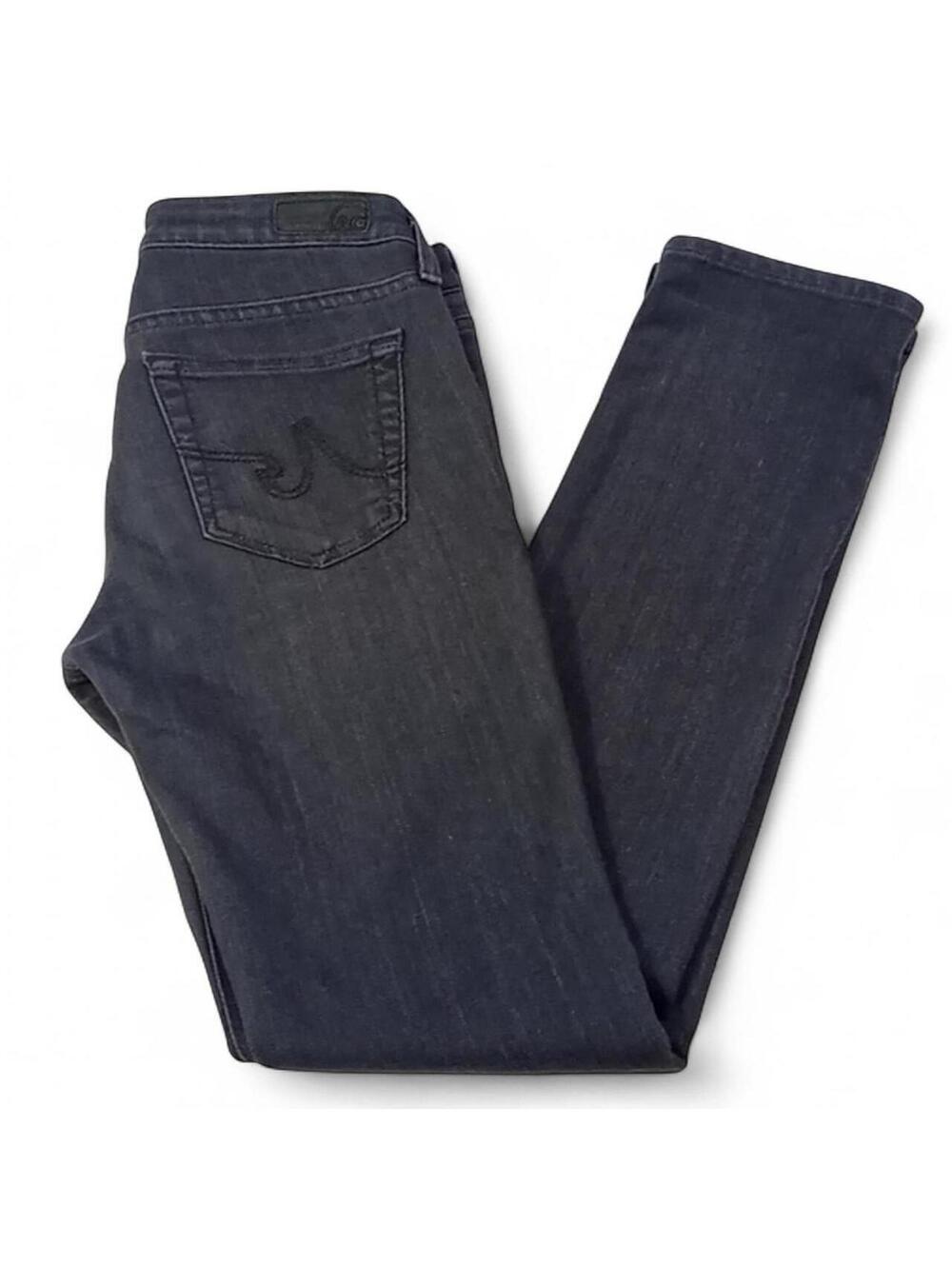 AG The Stevie Slim Straight Jeans in ultra soft gray denim #AGJeans #2